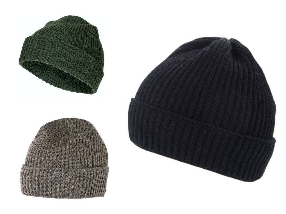 Cuffia lavorata a maglia in lana merino - Caola