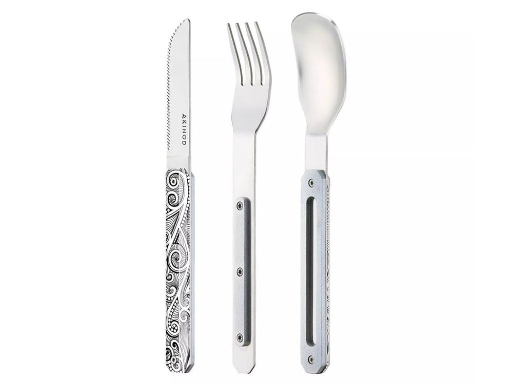 Set di posate pieghevoli AKINOD 12h34 Arabeschi - Caola