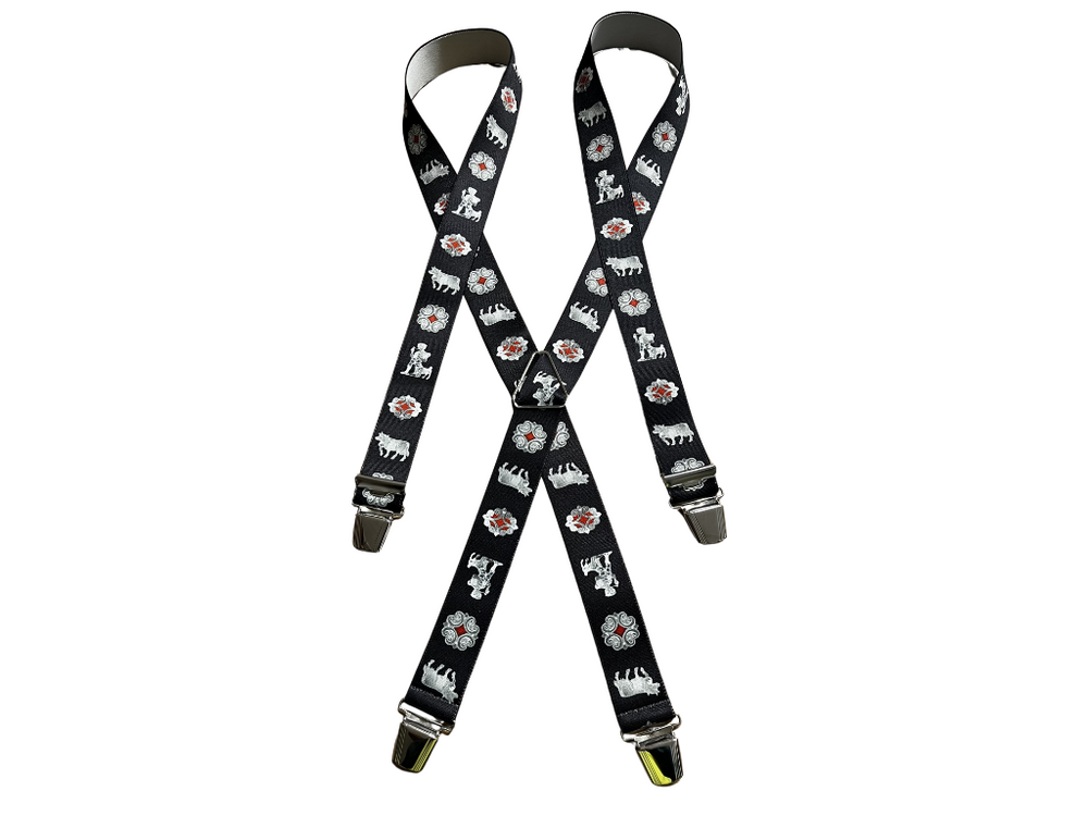 Bretelle Stile Appenzellese con Mucche e Pastori - Caola