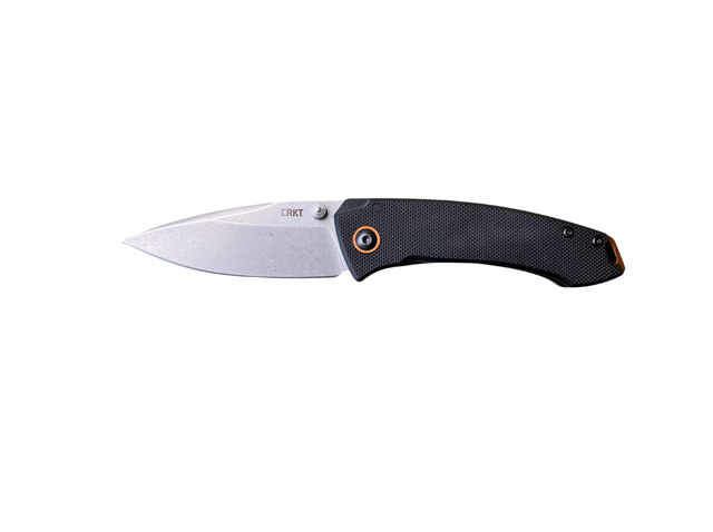 Coltello pieghevole CRKT Tuna Compact con lama in acciaio e manico in G10 e acciaio inox, compatto ed elegante.