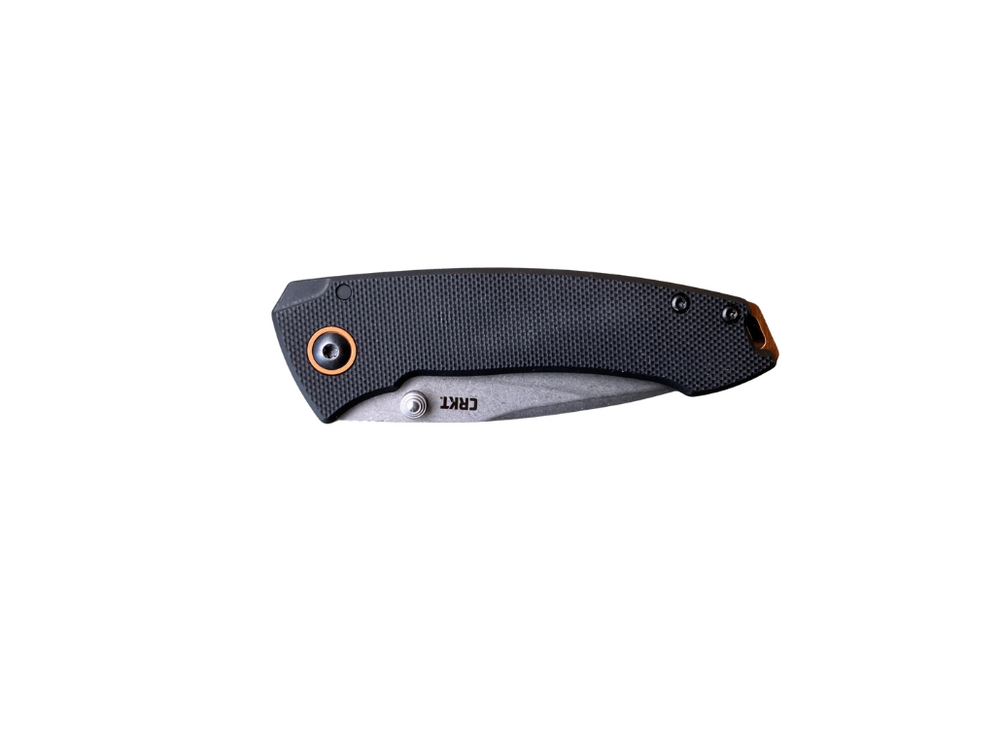 Coltello pieghevole CRKT Tuna Compact con lama in acciaio e manico in G10 e acciaio inox, compatto ed elegante, chiuso
