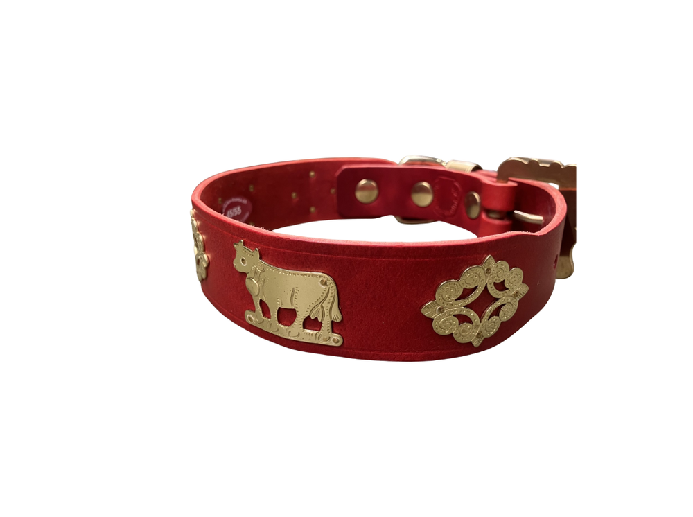 Collier pour chien avec motifs appenzellois, 3,5 cm de large