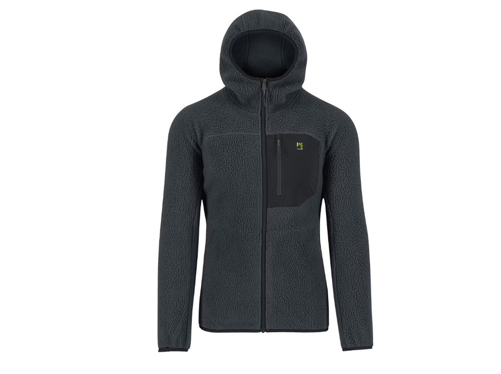 Karpos Moiazza Retrò Hoodie Fleece in stile vintage anni '80 nero