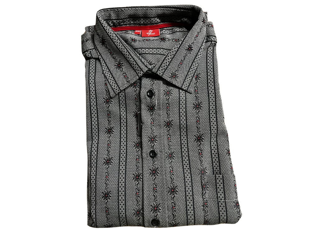 Camicia originale manica lunga EDELWEISS cool Max collo normale antracite - Caola