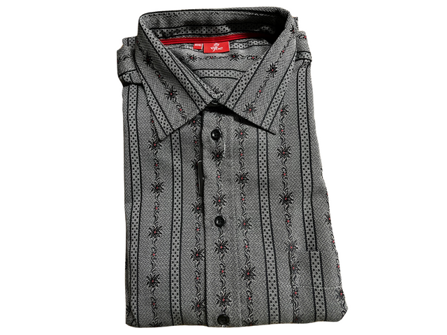 Camicia originale manica lunga EDELWEISS cool Max collo normale antracite - Caola