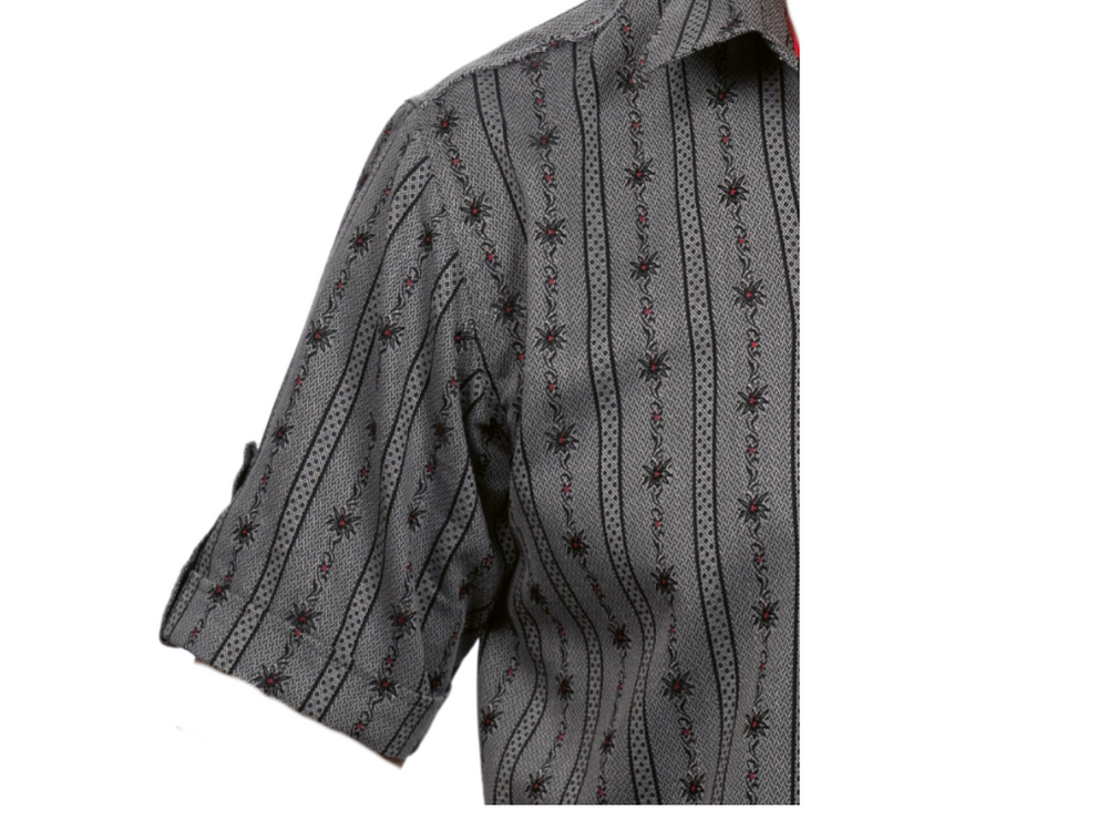 Camicia originale manica corta EDELWEISS cool Max collo normale antracite - Caola