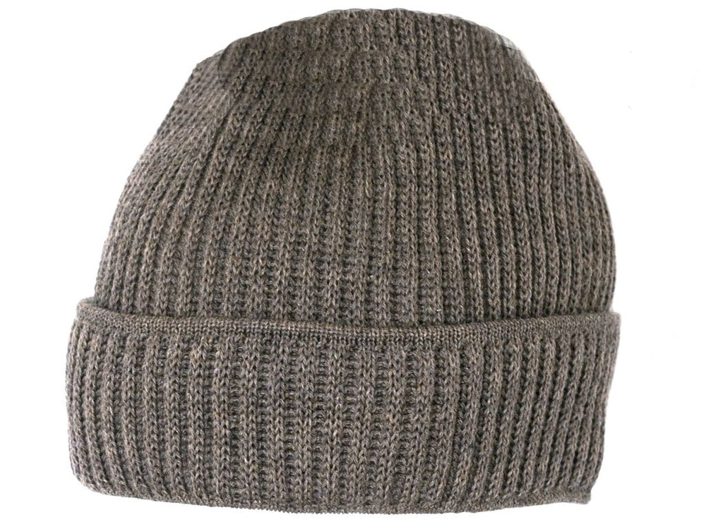 Cuffia lavorata a maglia in lana merino - Caola