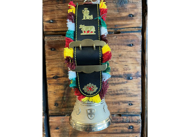 Campana in bronzo 123 mm Ø con collarino a frangette - Caola