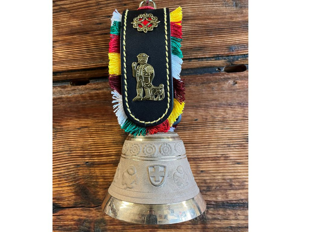 Campana in bronzo 90 mm Ø con collarino a frangette - Caola