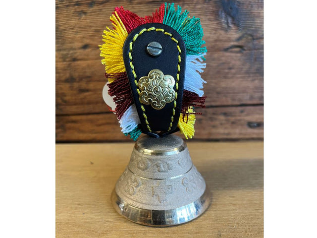 Campana bronzo 6.6 cm Ø con cinturino a frangette - Caola