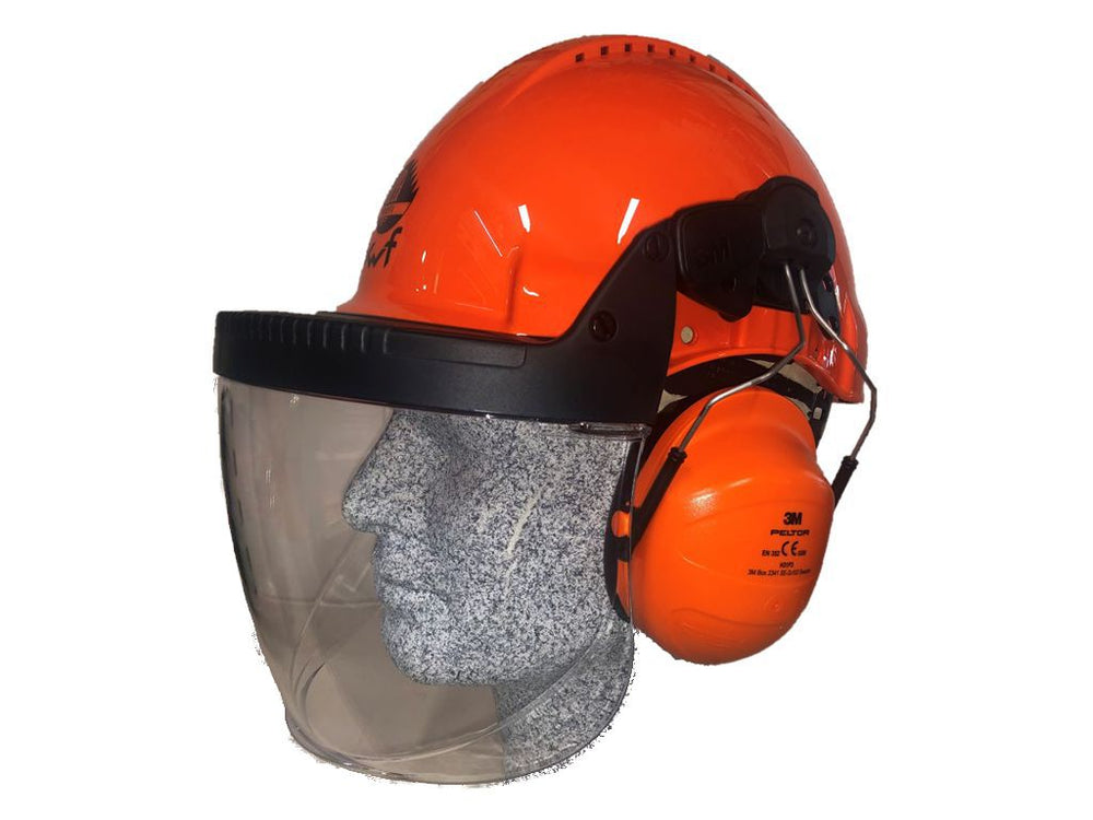 Casco di protezione PELTOR 3M G3000 con visiera trasparente - Caola