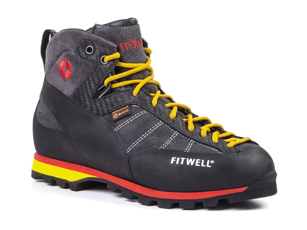 FITWELL BIG WALL Stiefel in Anthrazit/Gelb-Rot