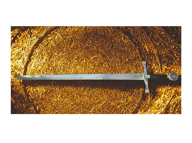 Spada dorata Excalibur della Marto