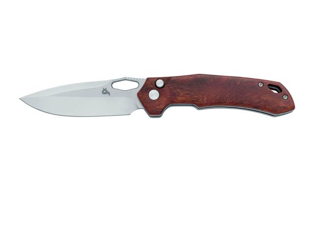 Fox Atros coltello tascabile con  manico in legno di sandalo con clip.