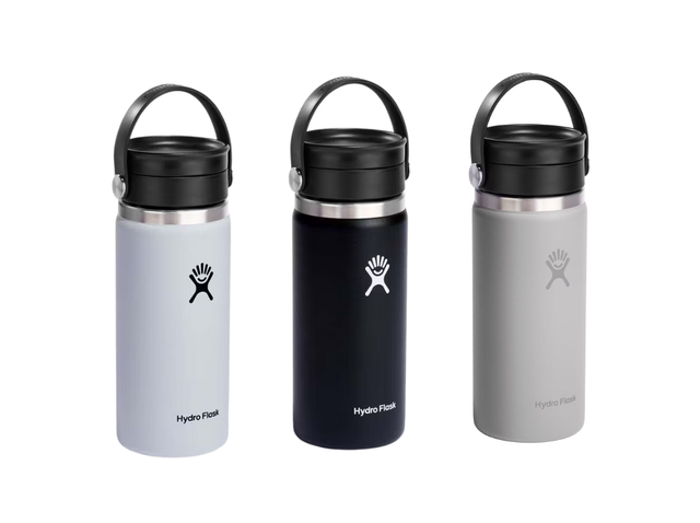 Hydro Flask 16 oz Wide Flex Sip Lid Coffee in acciaio inox con coperchio antigoccia, 473 ml