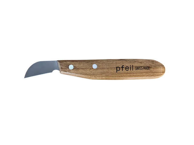Pfeil coltello da intaglio per chip carving, manico in ciliegio oliato