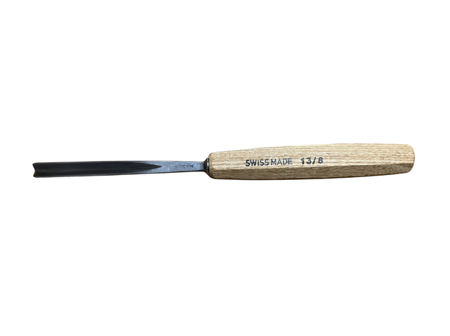 Sgorbia a V Pfeil 13/8 mm 90 gradi per incisione legno, qualità svizzera