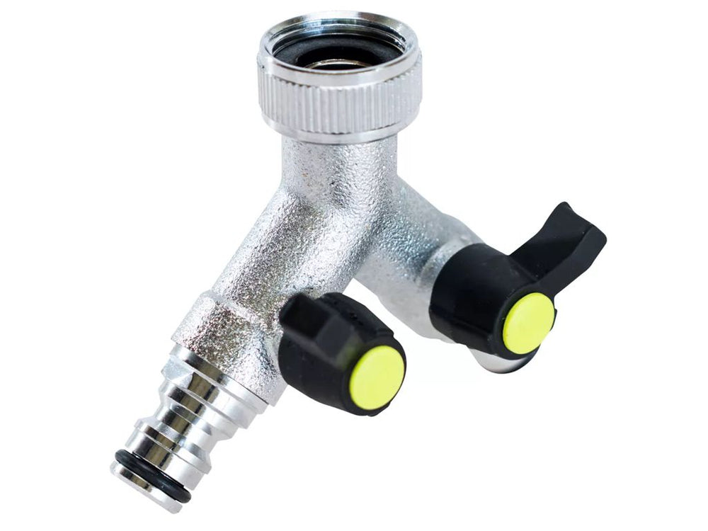 Raccordo rapido a Y con valvola a sfera - Caola