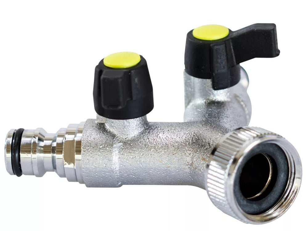 Raccordo rapido a Y con valvola a sfera - Caola