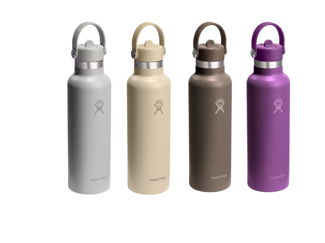 Borraccia Hydro Flask 621 ml con tappo a cannuccia Flex Straw. Bevande fredde fino a 24 h, calde fino a 12 h. Ideale per sport e attività all’aperto in 4 colori