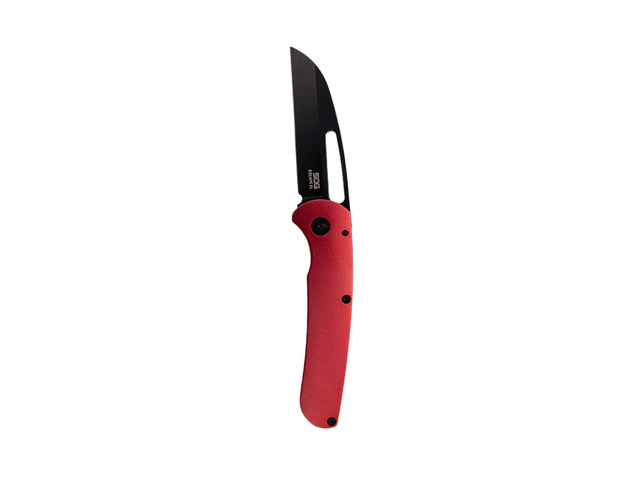 Coltello SOG Escape FL 2.0 Red/Black pieghevole con lama in acciaio 440C e manico in acciaio inox.