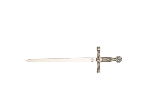 Tagliacarte spada Excalibur Marto in acciaio inox con finitura argento