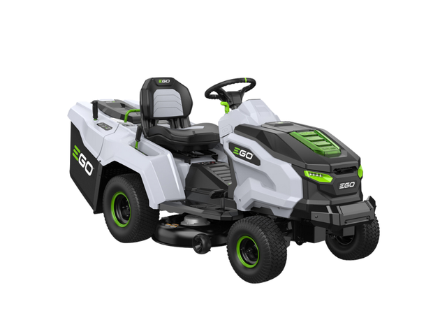 Trattorino rasaerba a batteria EGO TR3801E-B T6 con larghezza di taglio 98 cm e sacco raccolta 300 litri