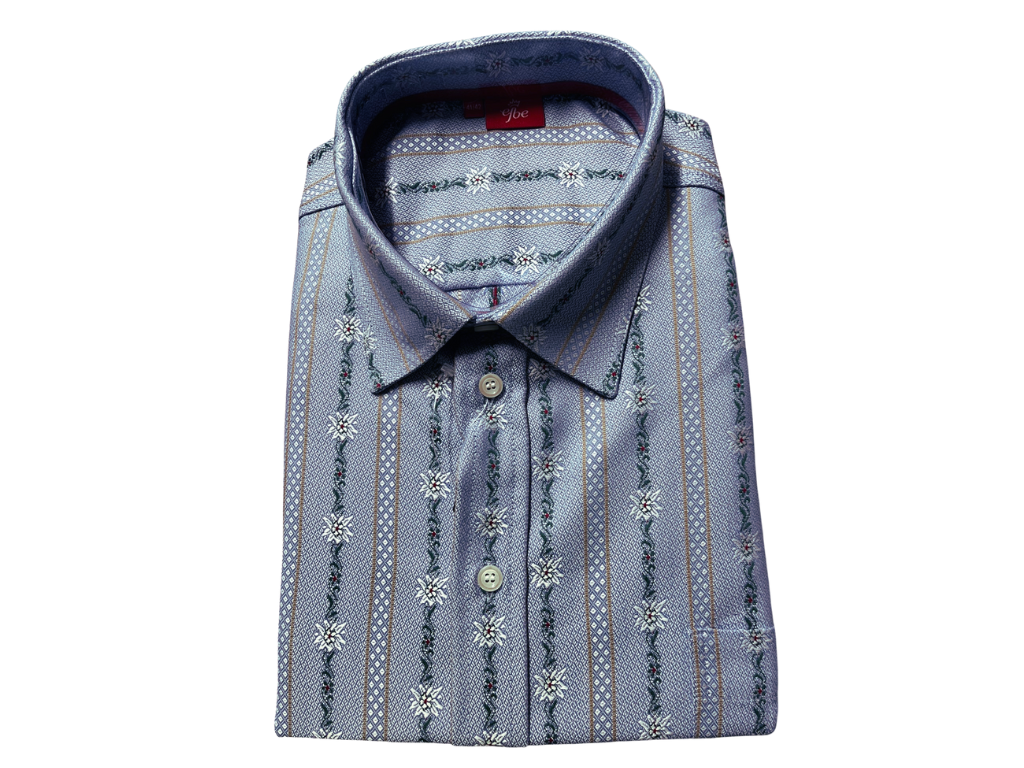 Camicia originale manica lunga EDELWEISS cool Max collo normale azzurra