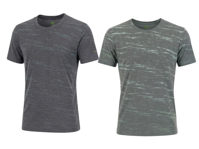 
Tremalzo T-Shirt Karpos melangiata con girocollo, tessuto misto poliestere e Tencel™ per mountain bike e trekking.
