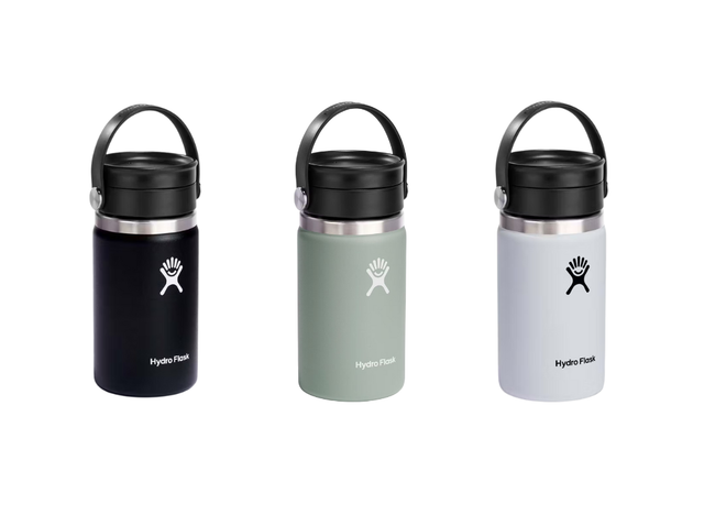 Tazza termica Hydro Flask 355 ml con tappo Flex Sip. Isolamento TempShield™ mantiene caffè e tè caldi più a lungo, senza condensa. Ideale per uso quotidiano.