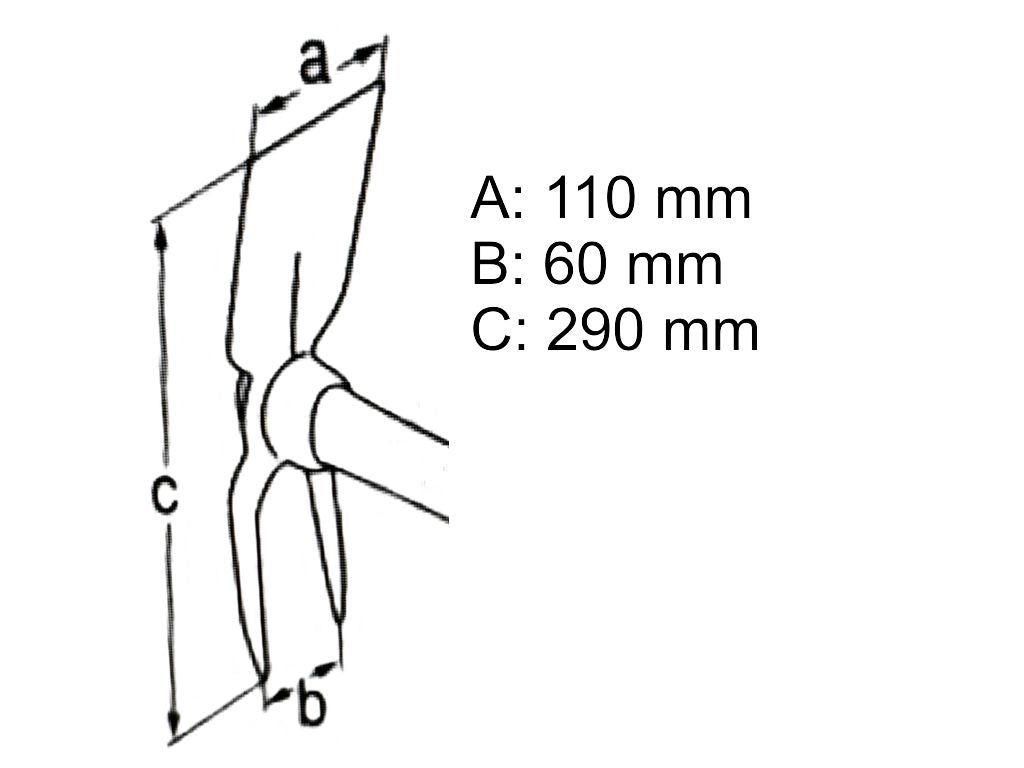 Breite geschmiedete Gartenhacke mit Spitze