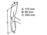 Breite geschmiedete Gartenhacke mit Spitze