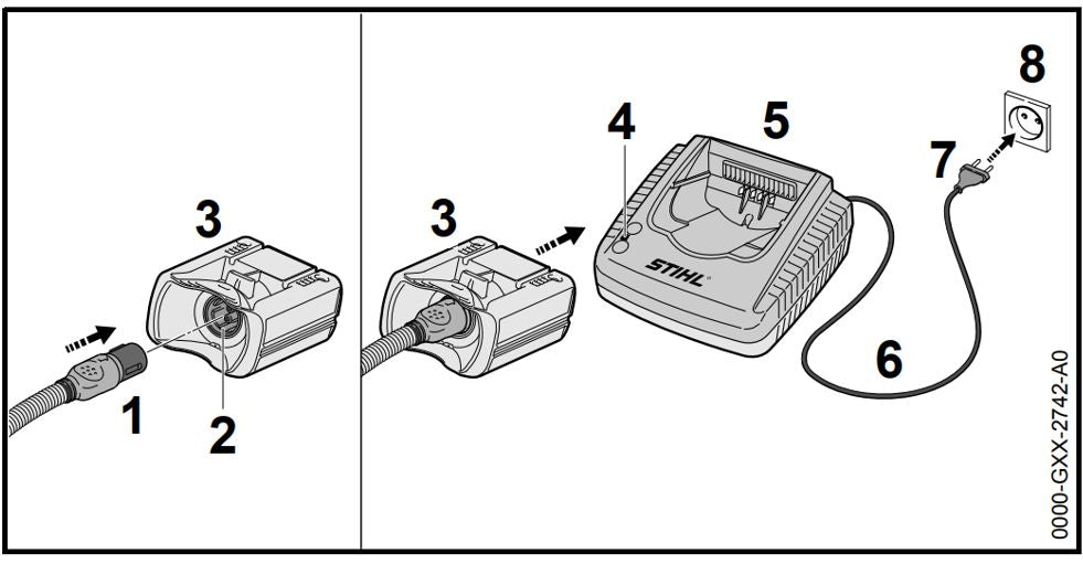 Cavo di collegamento per batterie AR L STIHL