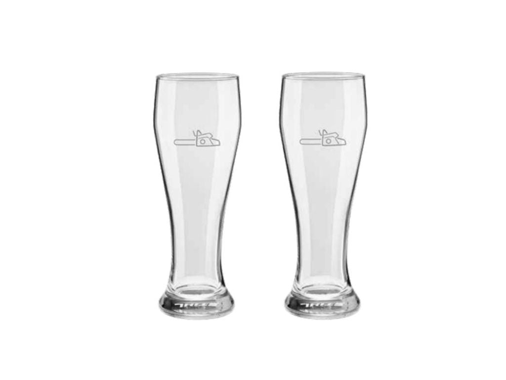 Verre à bière transparent STIHL, lot de 2 pièces