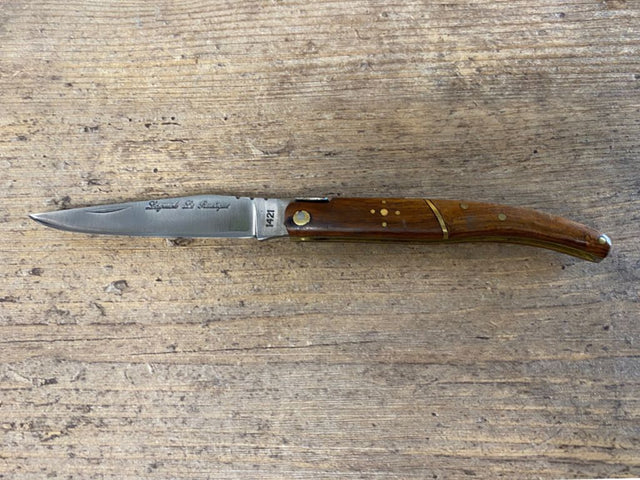 Laguiole Bougna con impugnatura in legno Tek - Caola