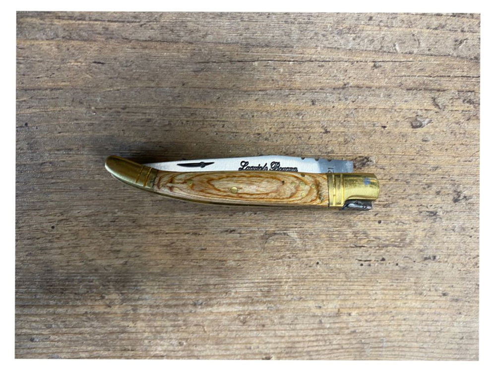 Laguiole Bougna con manico in legno chiaro - Caola