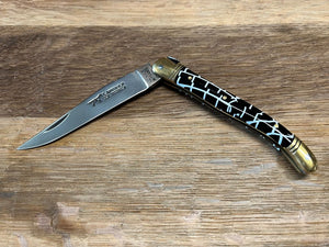 Laguiole Rhodoïd nero-bianco