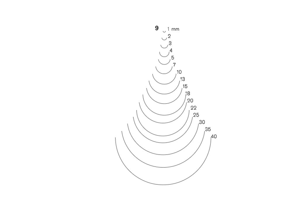 Gouge Pfeil no. 9 / 10 mm
