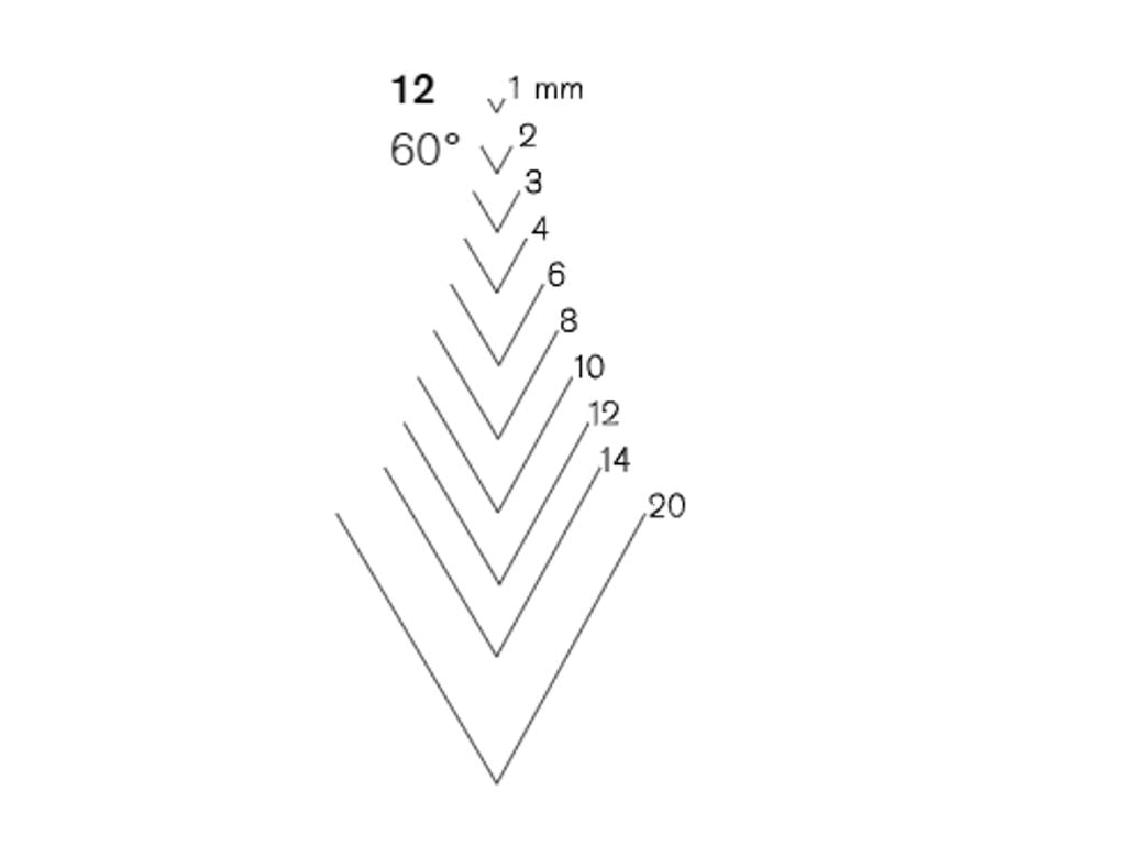 Sgorbia Pfeil no. 12 / 6mm