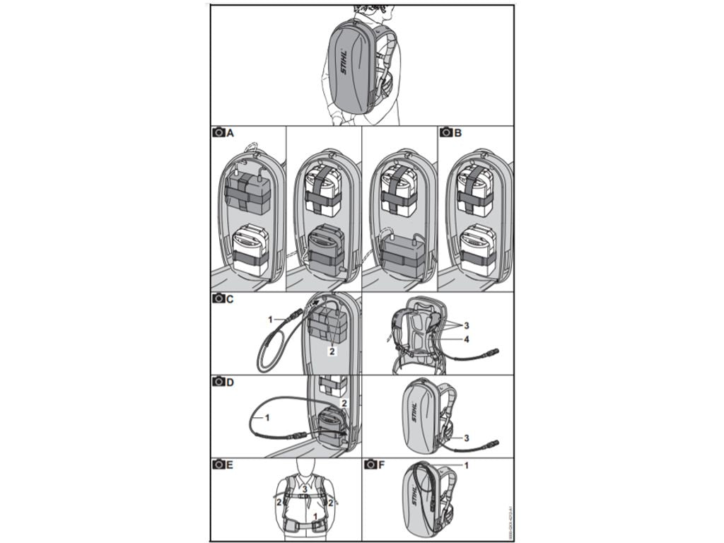 Sistema di sostegno per batterie (zaino) AP STIHL